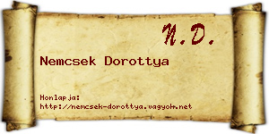 Nemcsek Dorottya névjegykártya